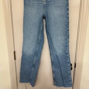 Zara Classic Blue Jeans with Button Detail